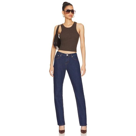 ✨💙 Superdown Revolve Mia Jean Dark Wash Denim 26 NWT 💙✨ - Picture 2 of 10